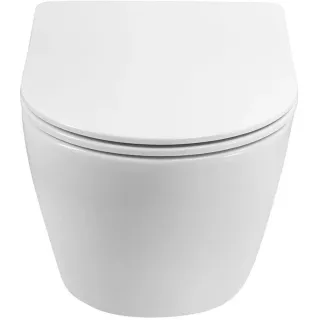 Унитаз подвесной ArtMax Sanremo AM026CHR/SC безободковый с сиденьем микролифт белый